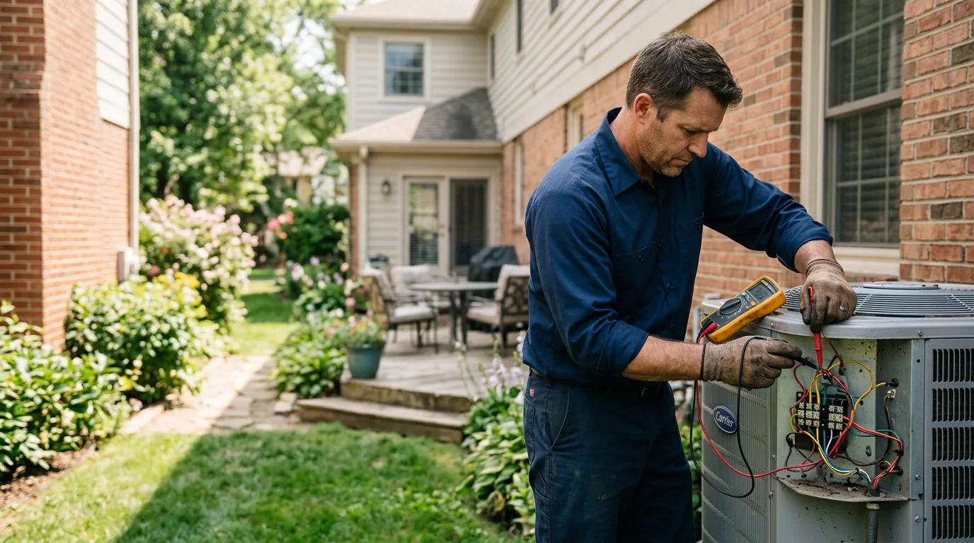 HVAC technician working near South Park, PA
